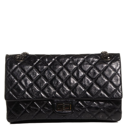 Chanel Glazed Calfskin 2.55 Reissue 227 Flap Black 1 of 9