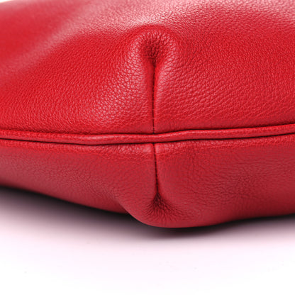Gucci Grained Calfskin Logo Half Moon Hobo Red 4 of 6