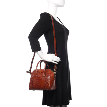 Givenchy Calfskin Crocodile Embossed Mini Antigona Cognac 2 of 9