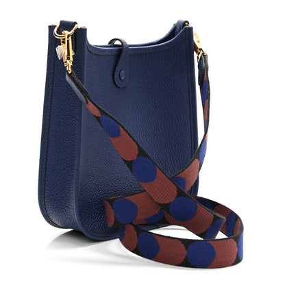 Hermes Taurillon Clemence Flipperball Sangle Evelyne TPM Bleu Saphir Black Bleu Saphir 3 of 11