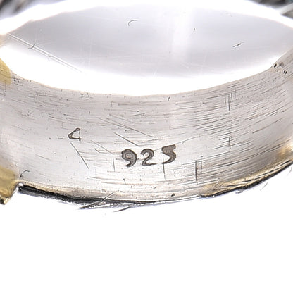 David Yurman Sterling Silver 18K Yellow Gold Diamond 8mm Metro Cable Ring 51.5 6 6 of 6