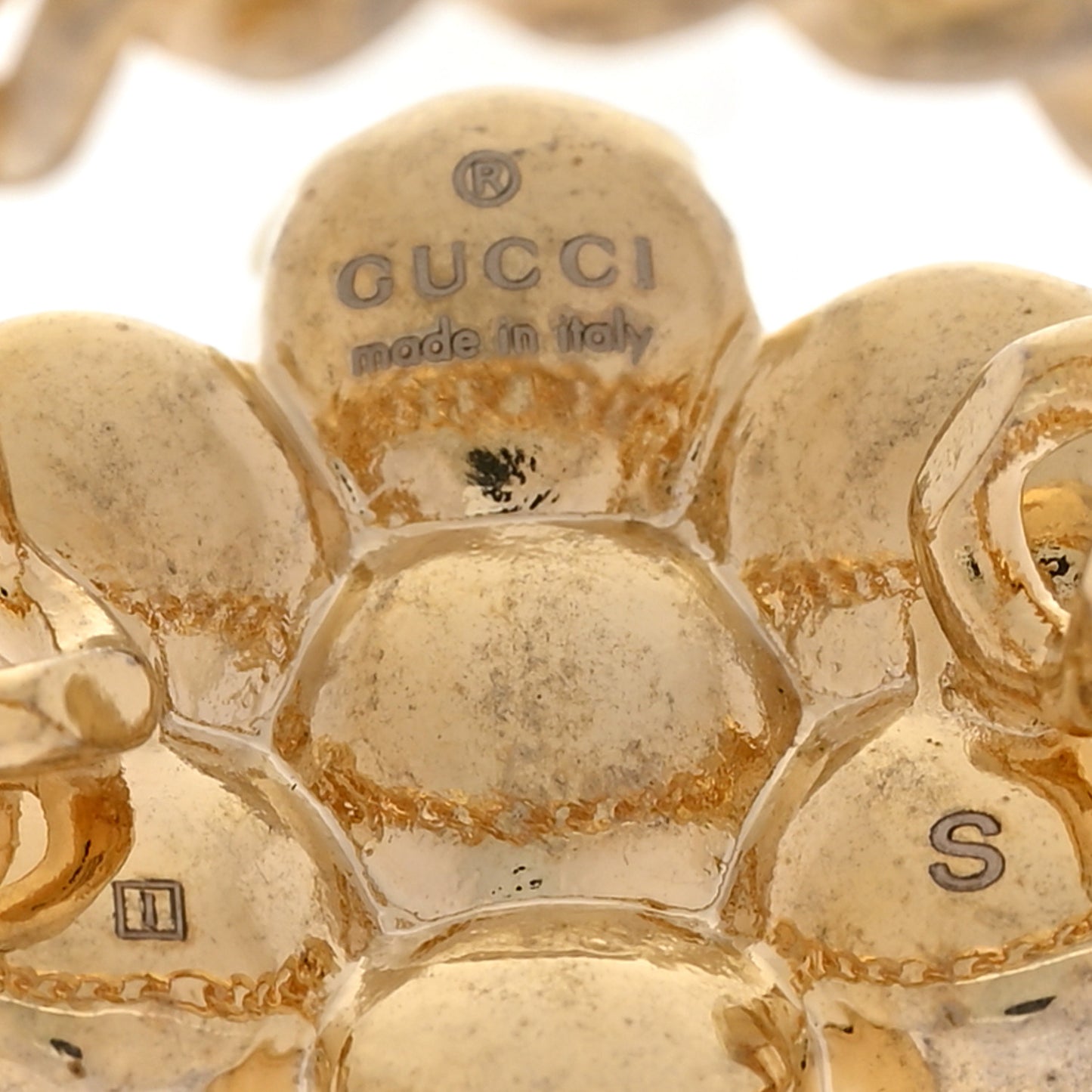 Metal Pearl Double G Ring S 52 6 Gold
