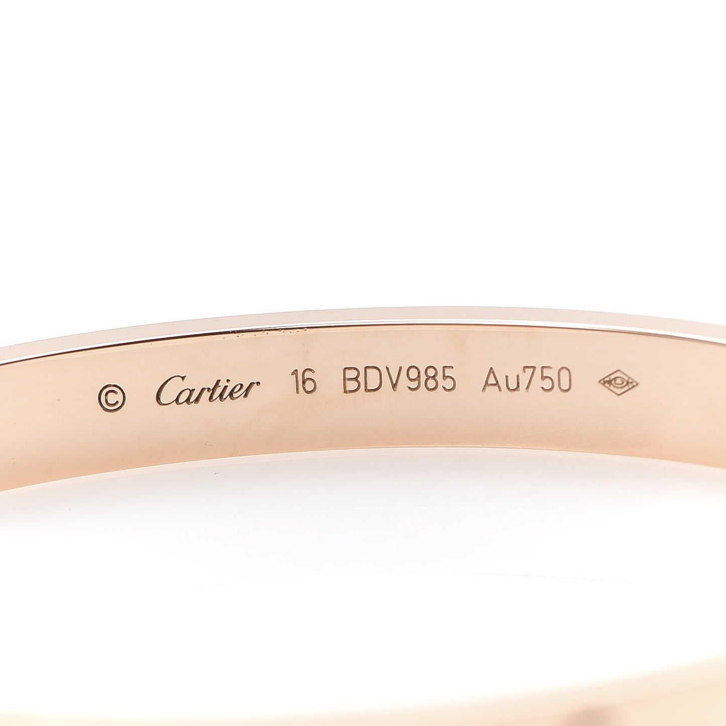 18K Pink Gold LOVE Bracelet 16