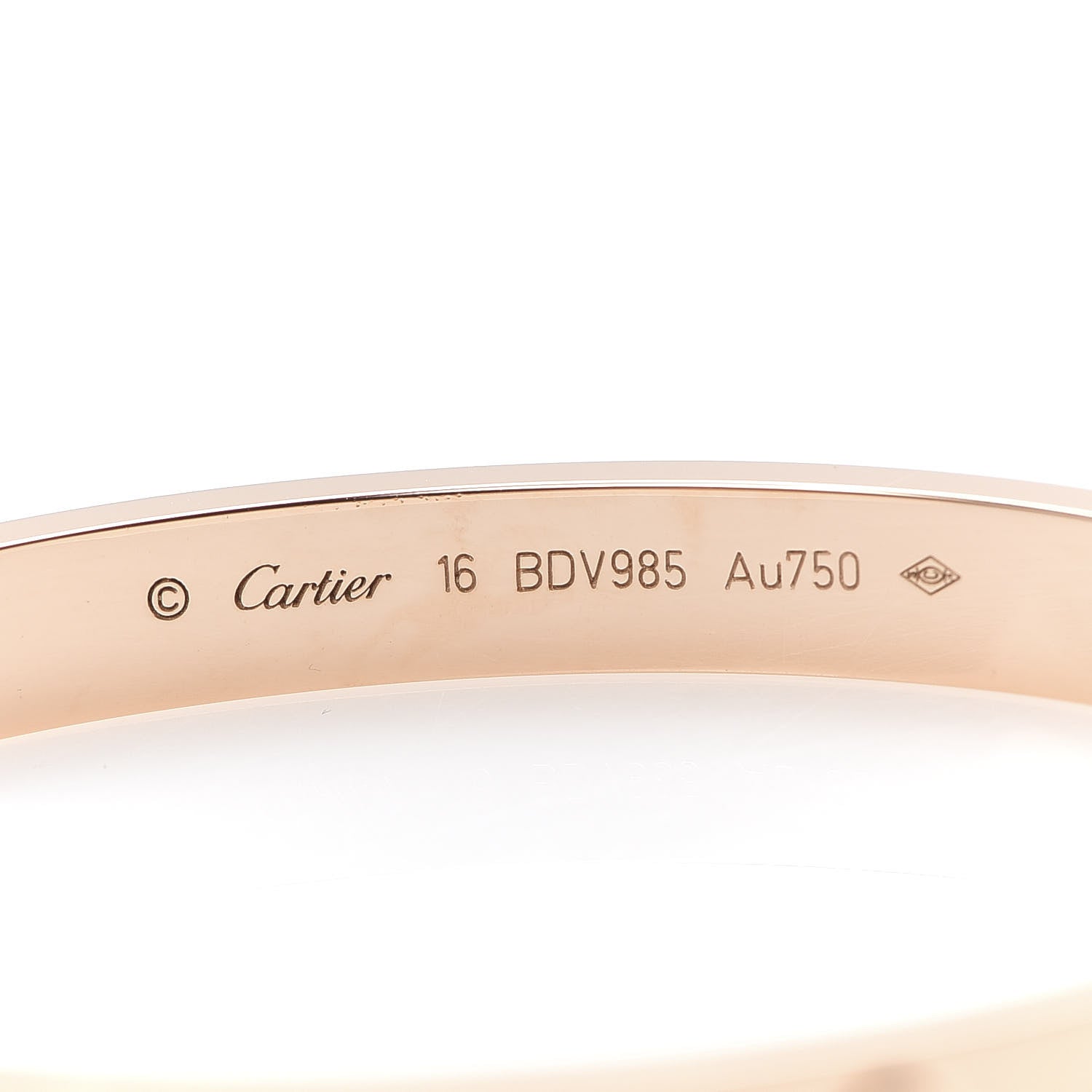 Cartier 18K Pink Gold LOVE Bracelet 16 6 of 7