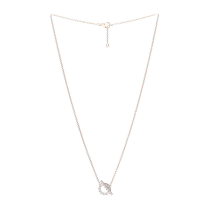 Hermes 18K Rose Gold Diamond Finesse Pendant Necklace 3 of 4