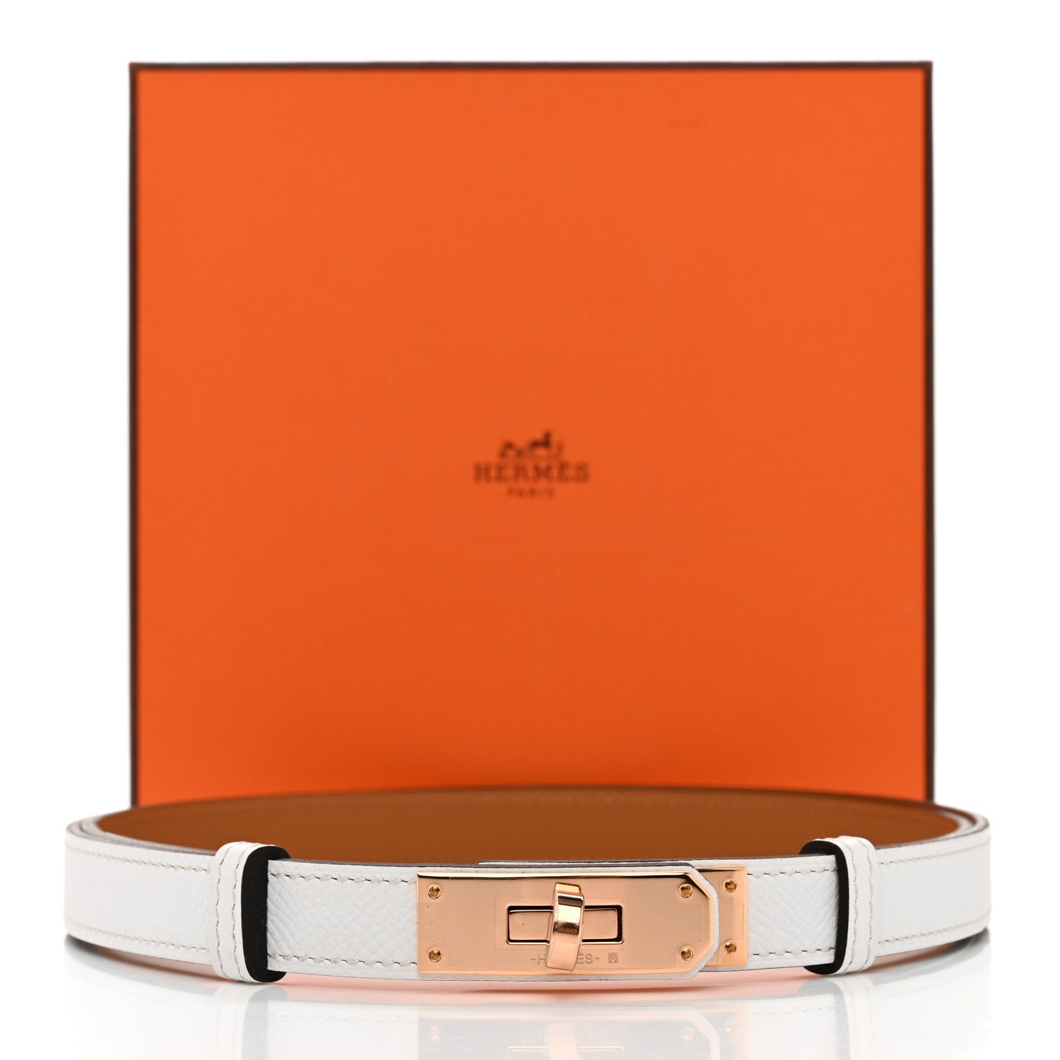 Hermes Epsom Kelly Belt White 6 of 6
