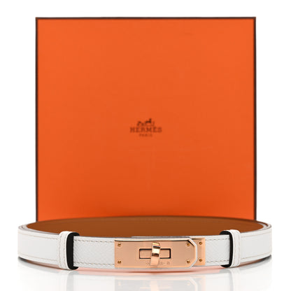Hermes Epsom Kelly Belt White 6 of 6