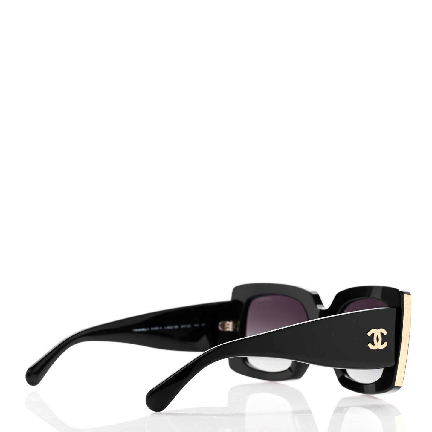 Acetate Rectangle Sunglasses 5435 Black