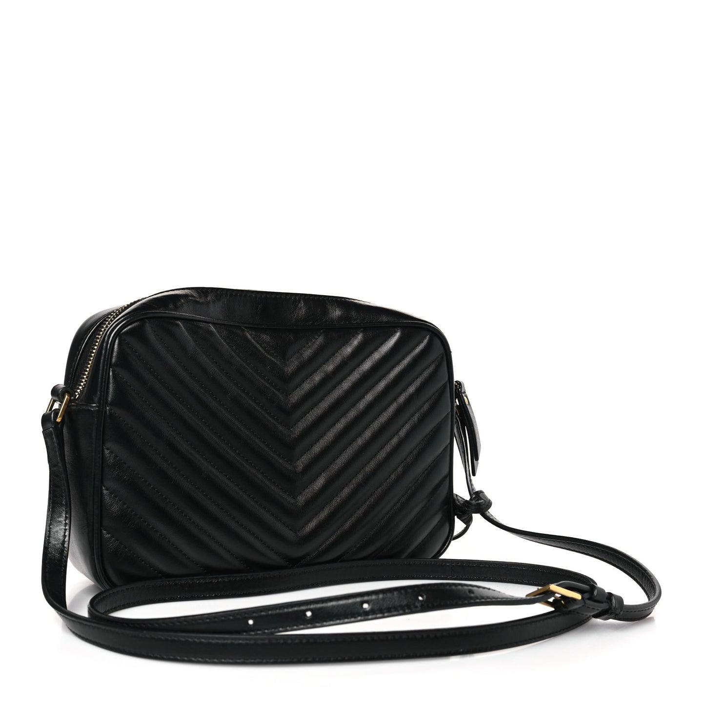 Calfskin Matelasse Monogram Lou Camera Bag Black