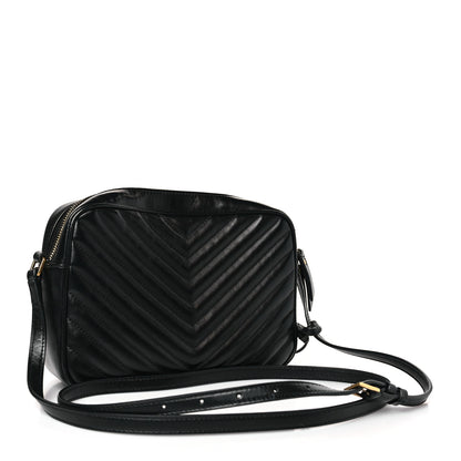 Saint Laurent Calfskin Matelasse Monogram Lou Camera Bag Black 3 of 9