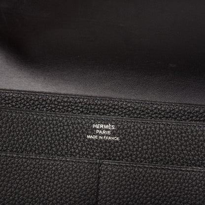 Hermes Togo Dogon Duo Wallet Black 6 of 8