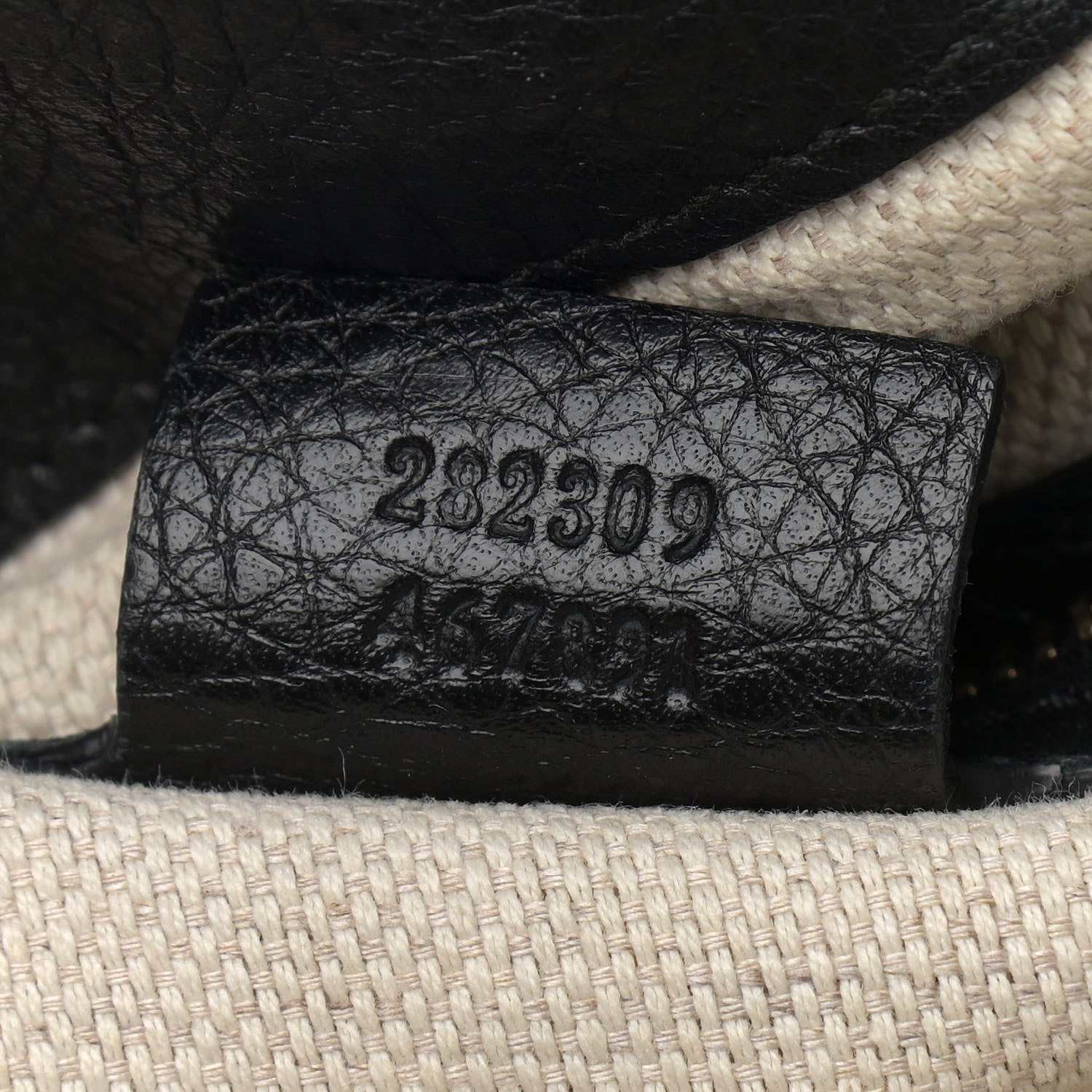 Gucci Pebbled Calfskin Medium Soho Shoulder Bag Black 7 of 12