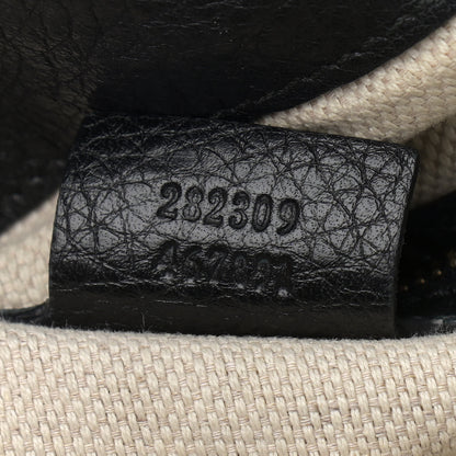 Gucci Pebbled Calfskin Medium Soho Shoulder Bag Black 7 of 12