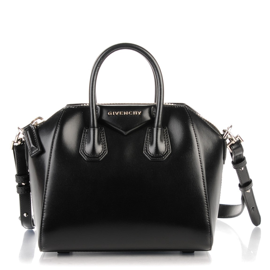 Givenchy Shiny Lord Calfskin Mini Antigona Black 1 of 7