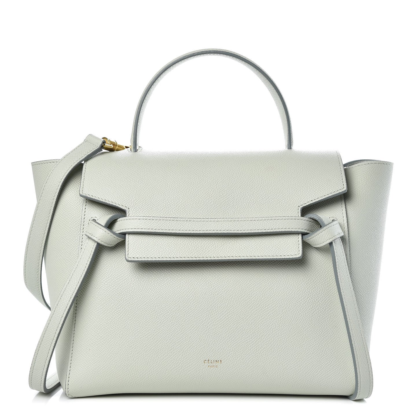 Grained Calfskin Micro Belt Bag Baby Blue
