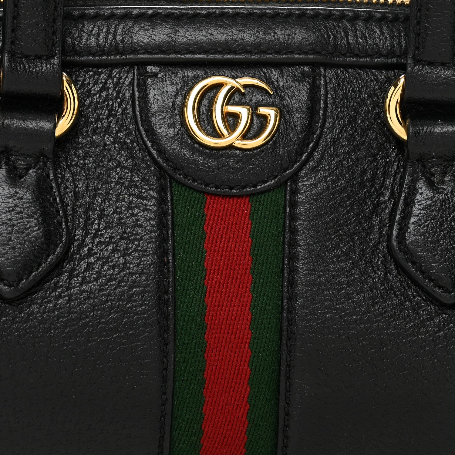 Gucci Textured Calfskin Small Ophidia Boston Bag Black 8 of 11