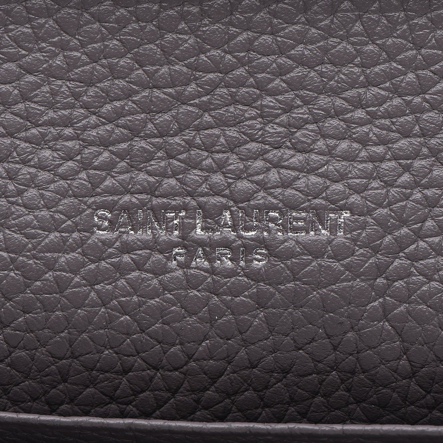 Grained Calfskin Sac De Jour Souple Thin Wallet Fog