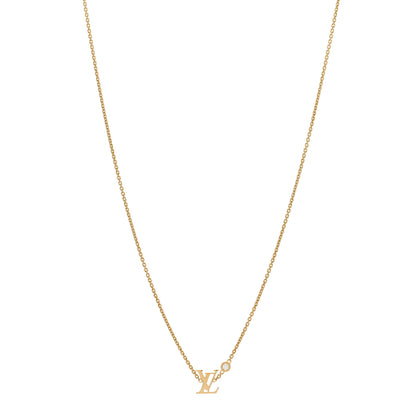 Louis Vuitton 18K Yellow Gold Diamond Idylle Blossom LV Pendant Necklace 1 of 3