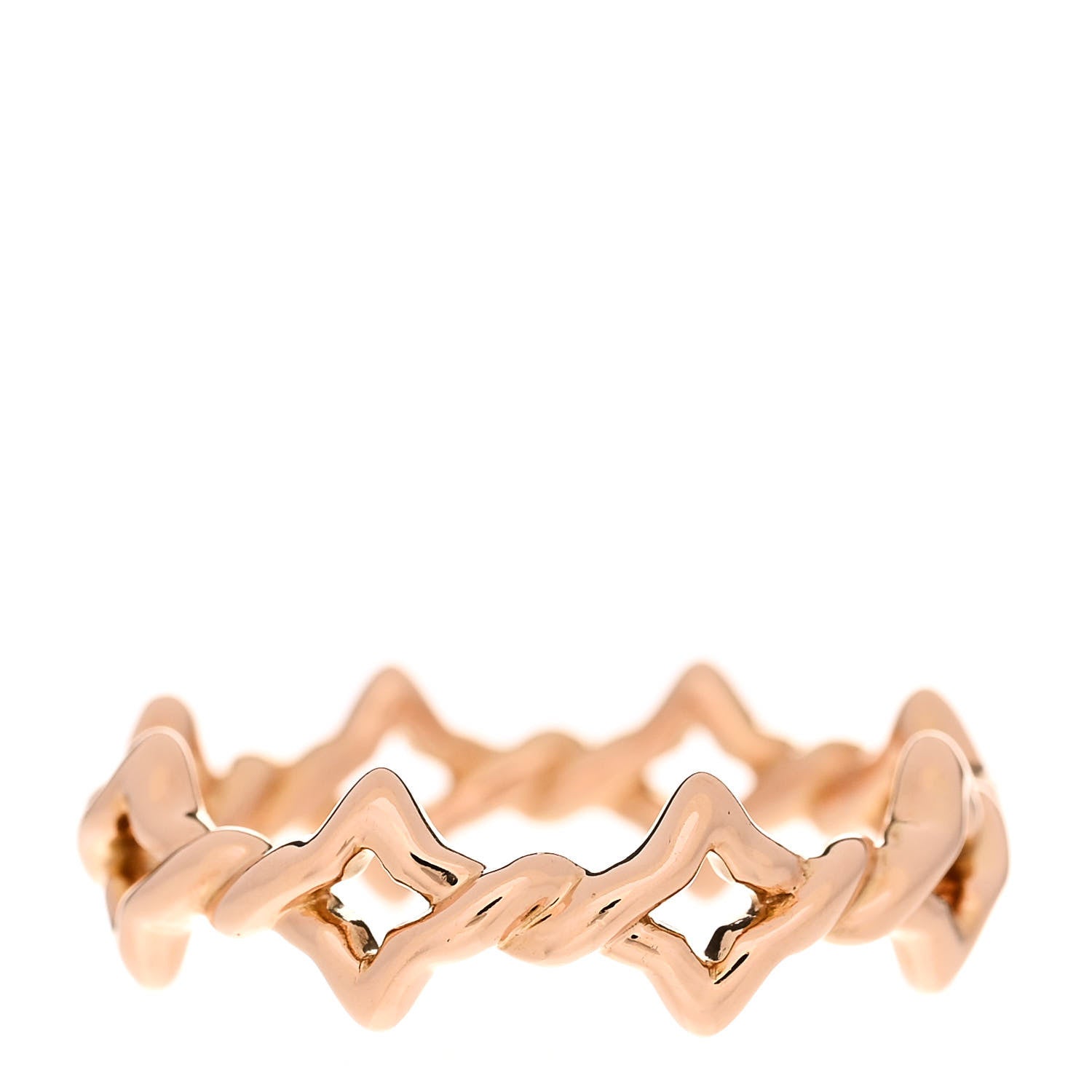 David Yurman 18K Rose Gold 6mm Quatrefoil Stack Ring 56 7.75 3 of 4