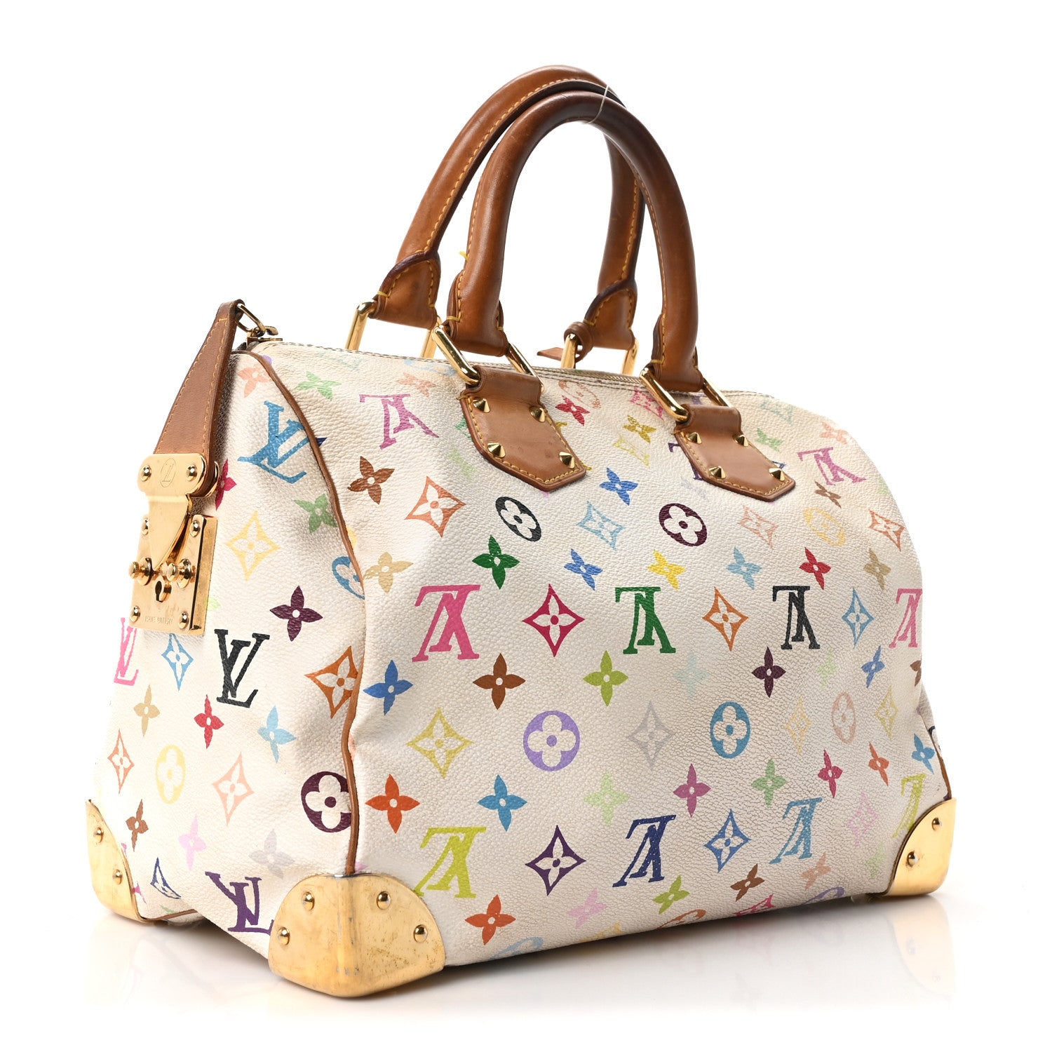 Louis Vuitton Monogram Multicolor Speedy 30 White 3 of 9