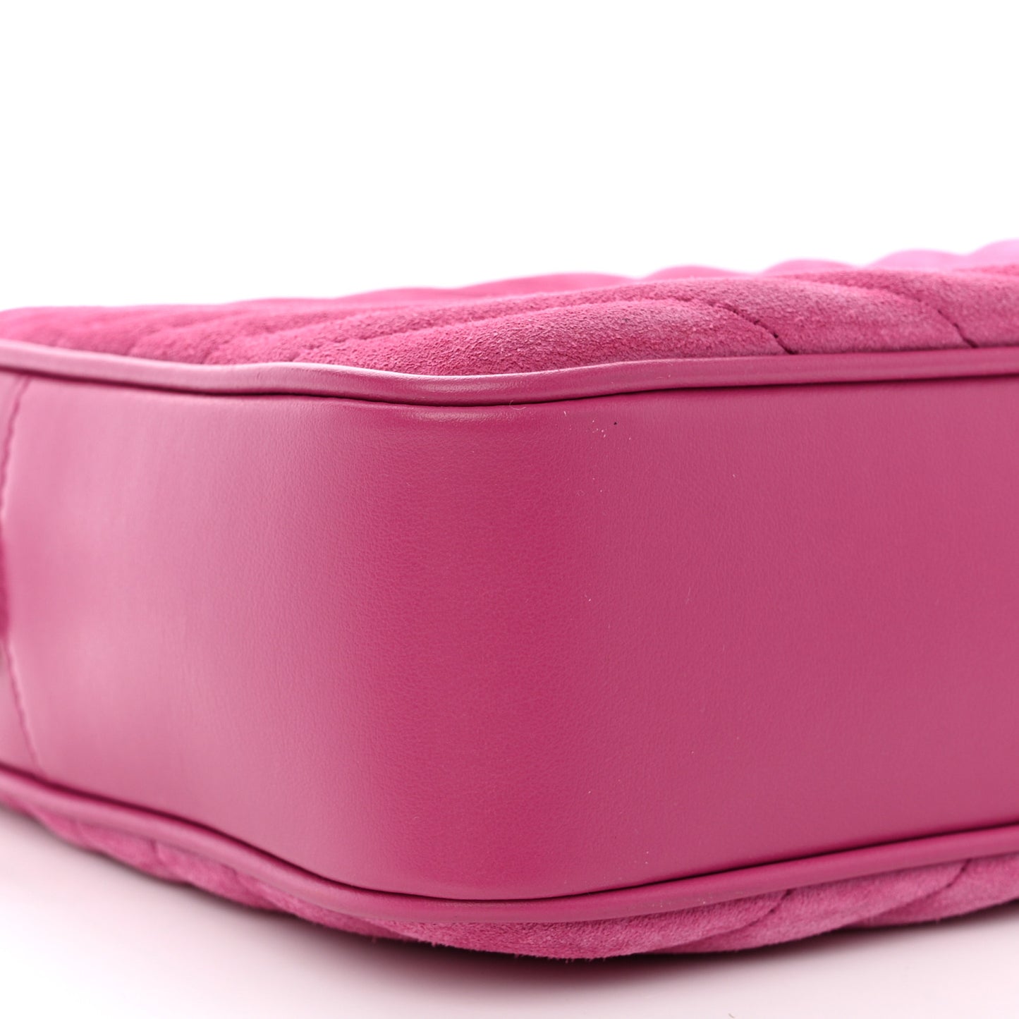 Suede Matelasse Monogram Lou Camera Bag Rose