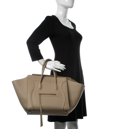 Celine Supple Calfskin Medium Phantom Luggage Beige 2 of 11