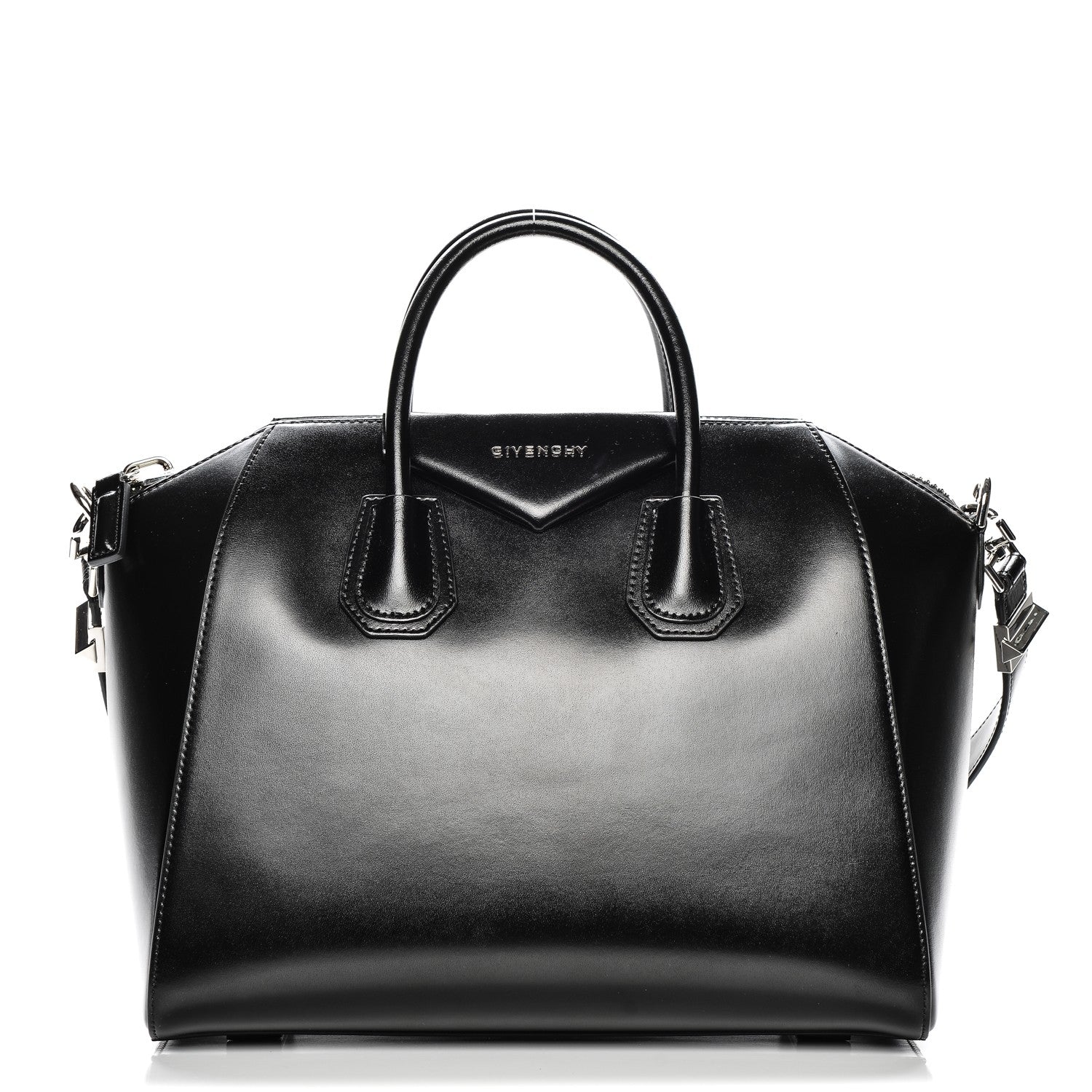 Givenchy Shiny Lord Calfskin Medium Antigona Black 1 of 7