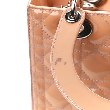 Christian Dior Patent Cannage Medium Lady Dior Rose Clair 12 of 15