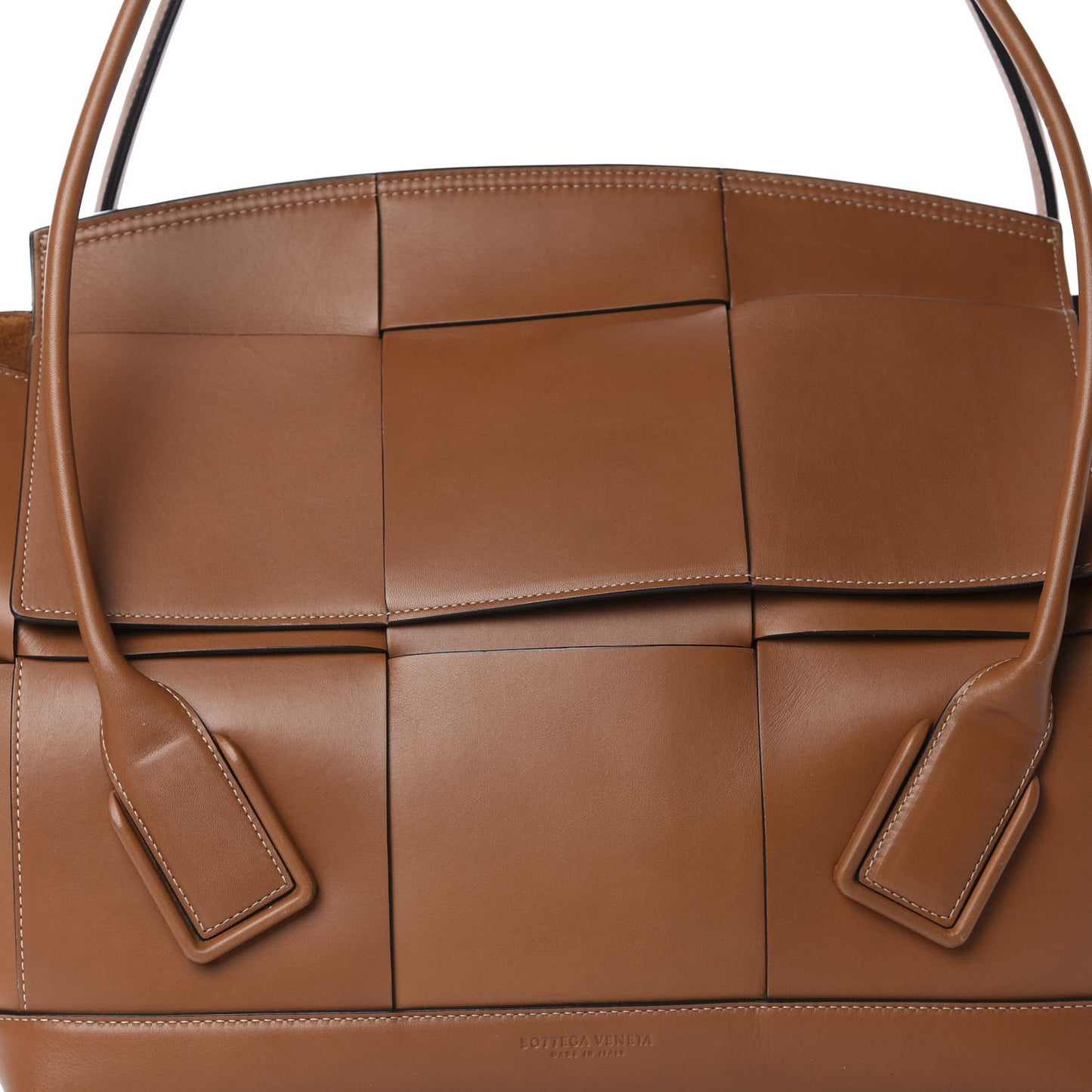 French Calfskin Maxi Intrecciato Large Arco Wood