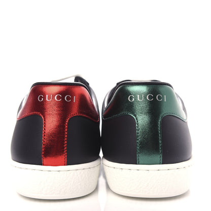 Gucci Calfskin Kingsnake Mens Ace Sneakers 8 Black Multicolor 5 of 9