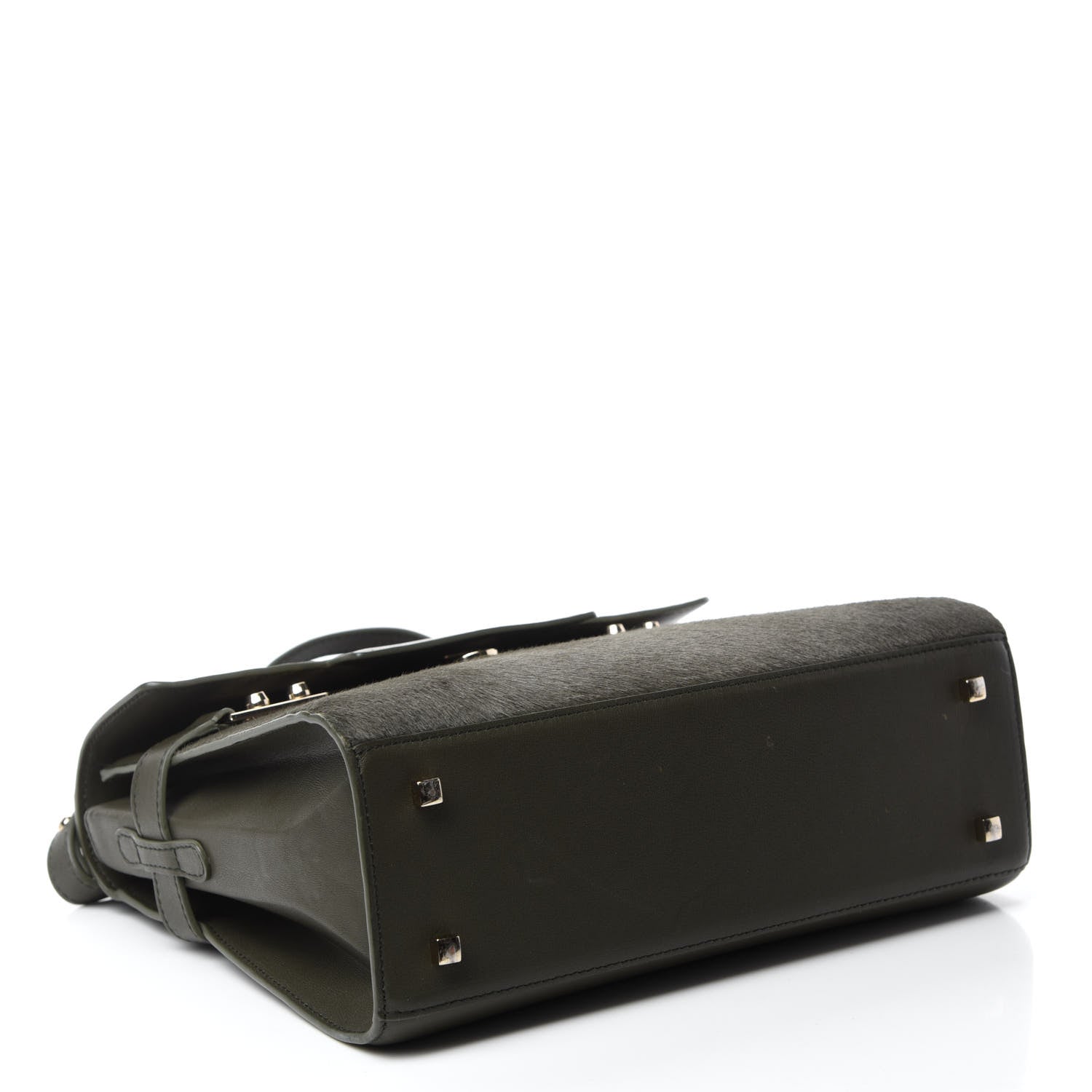 Delvaux Calf Hair MM Tempete Satchel Kaki 5 of 12