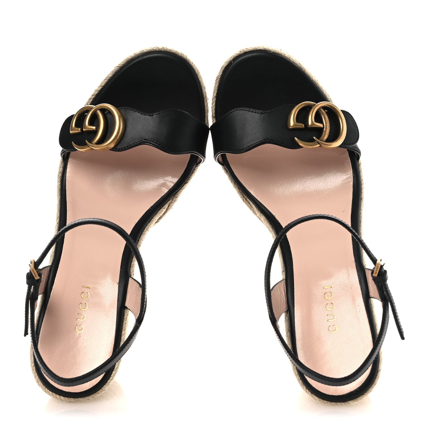 Galassia Aitana Espadrille 10/95mm Wedge Sandals 37.5 Black