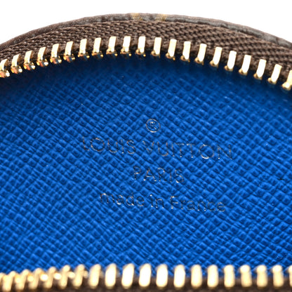 Louis Vuitton Monogram 2019 Christmas Animation Round Coin Purse Blue 6 of 7