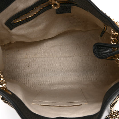 Gucci Pebbled Calfskin Medium Soho Chain Shoulder Bag Black 5 of 11