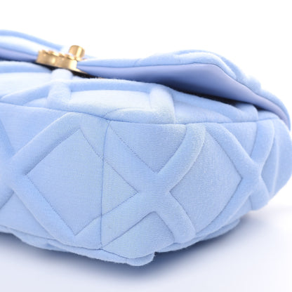 Chanel Jersey Lambskin Quilted Medium 19 Flap Light Blue 9 of 10