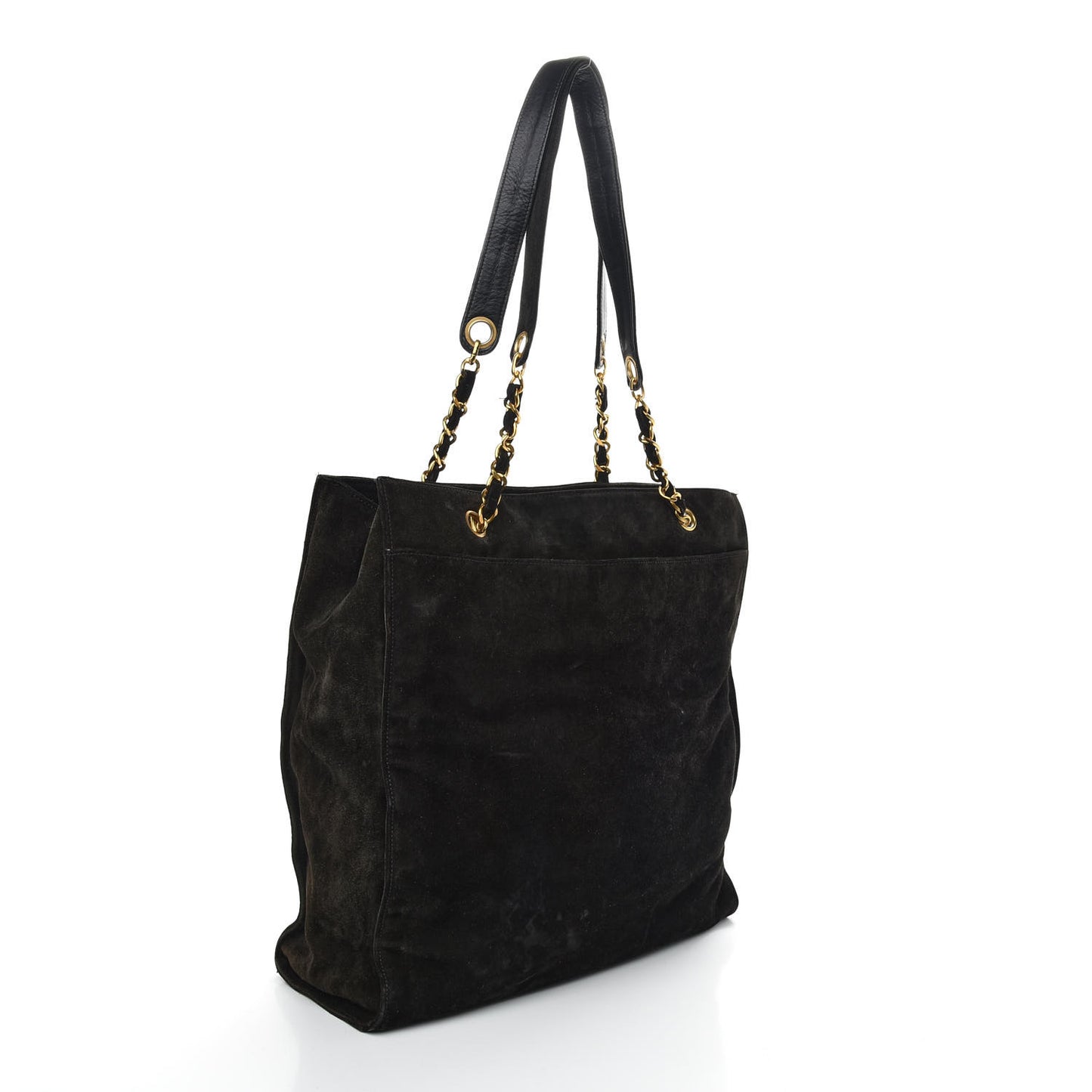 Suede CC Shoulder Bag Black