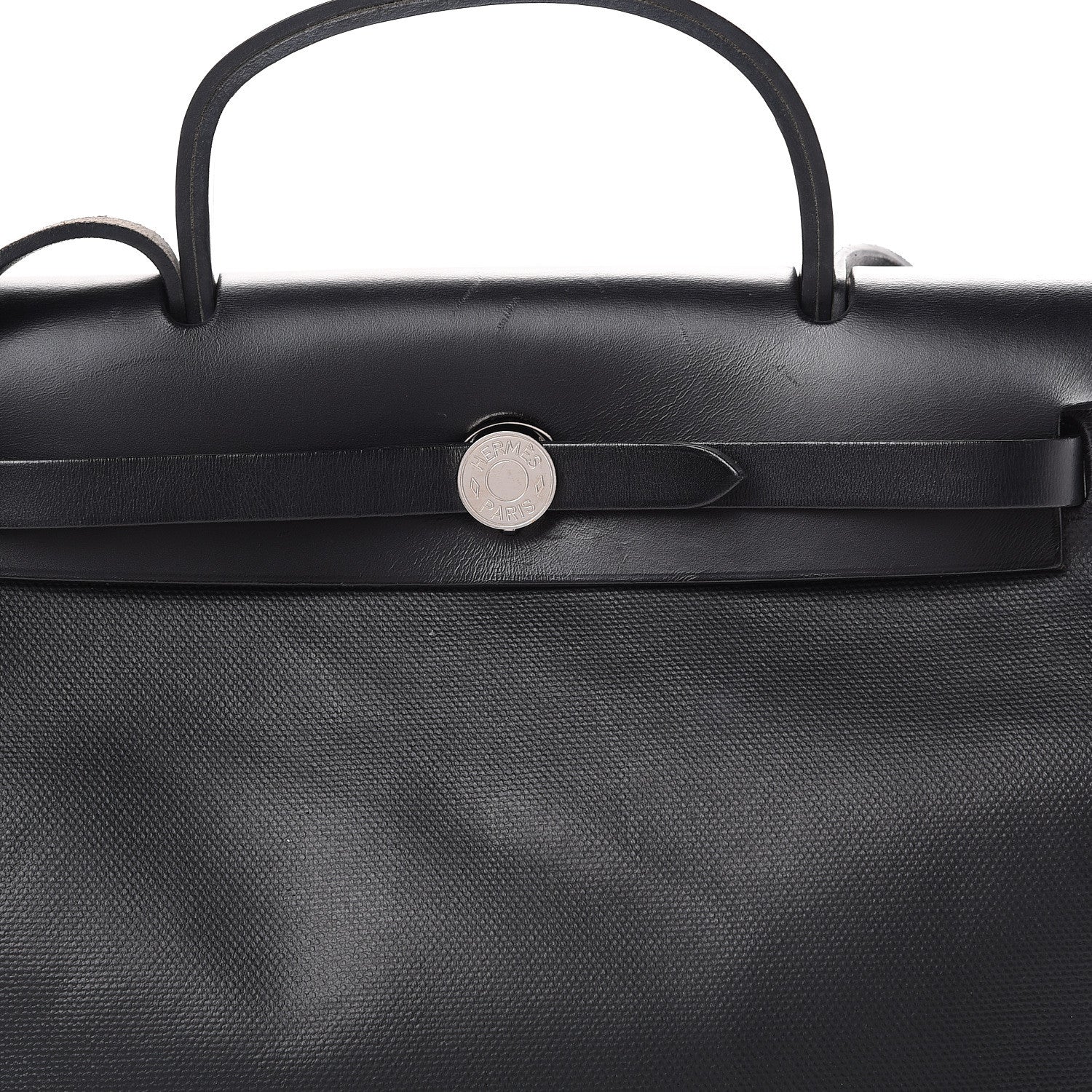 Hermes Toile H Berline Vache Hunter Herbag Zip PM 31 Black Ecru 8 of 19