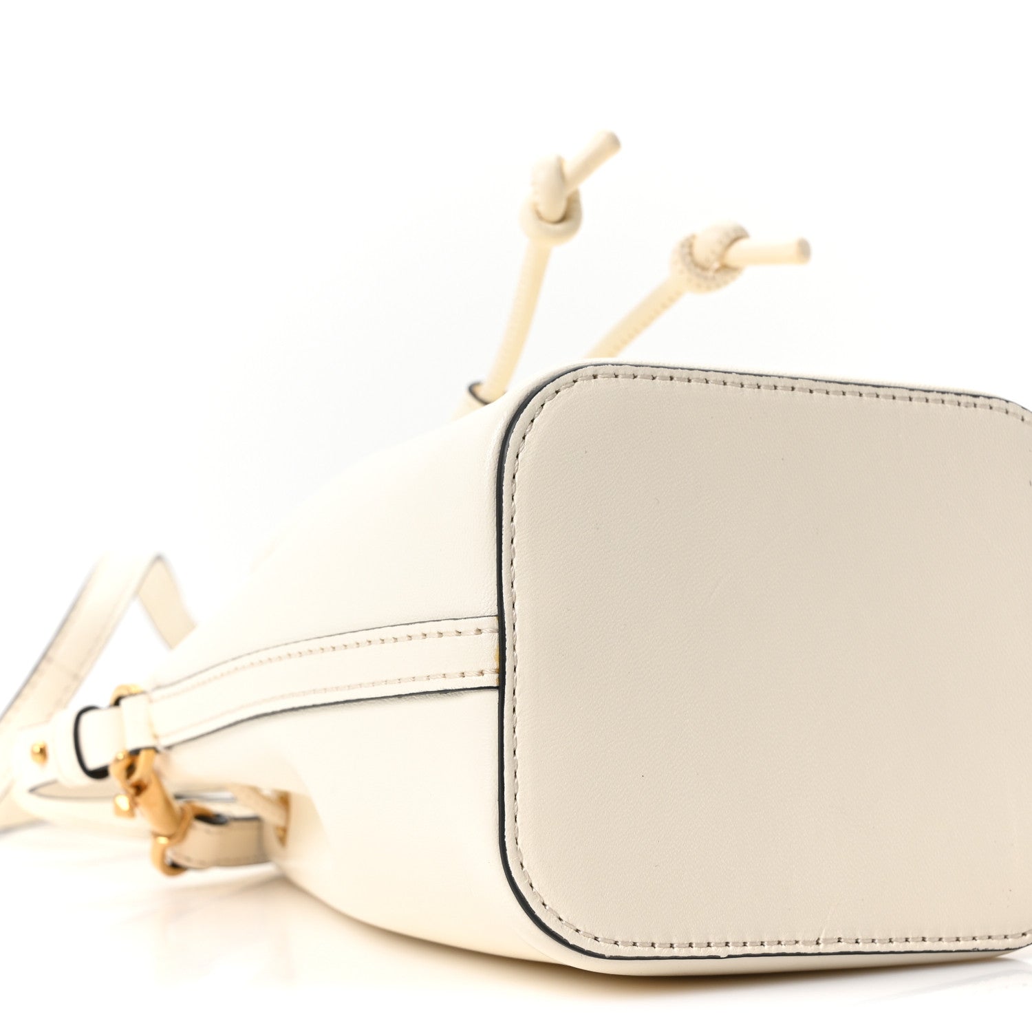Valentino Garavani Nappa Mini VLogo Signature Bucket Bag Light Ivory 8 of 9