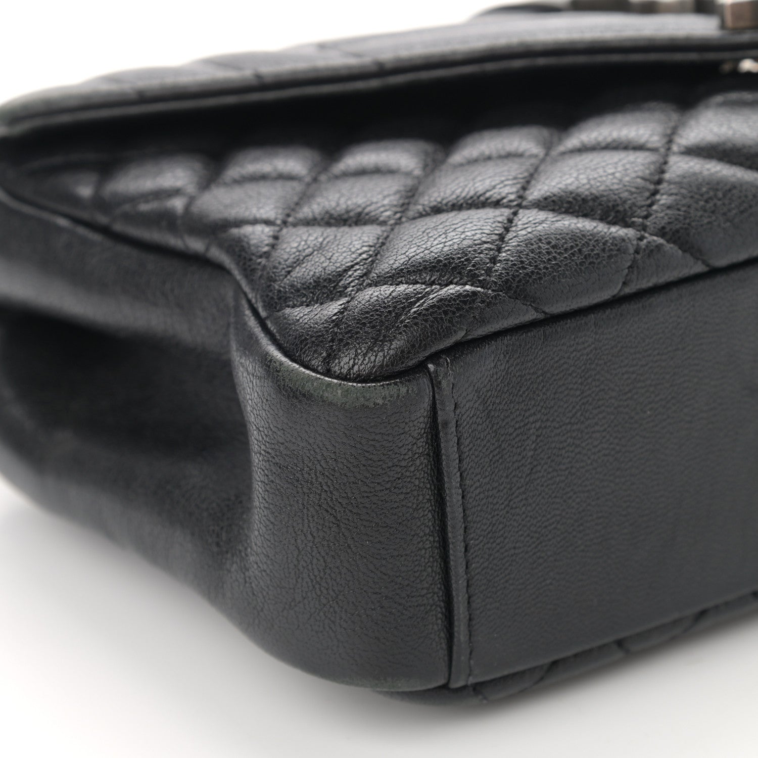 Saint Laurent Sheepskin Tri-Quilt Monogram Medium College Bag Black 9 of 17