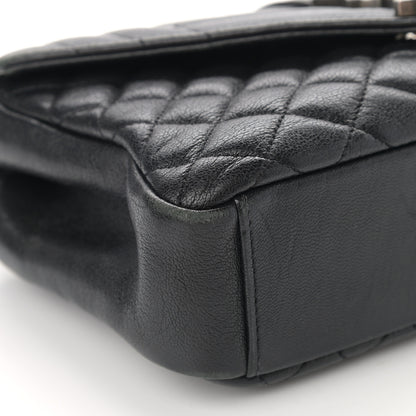 Saint Laurent Sheepskin Tri-Quilt Monogram Medium College Bag Black 9 of 17