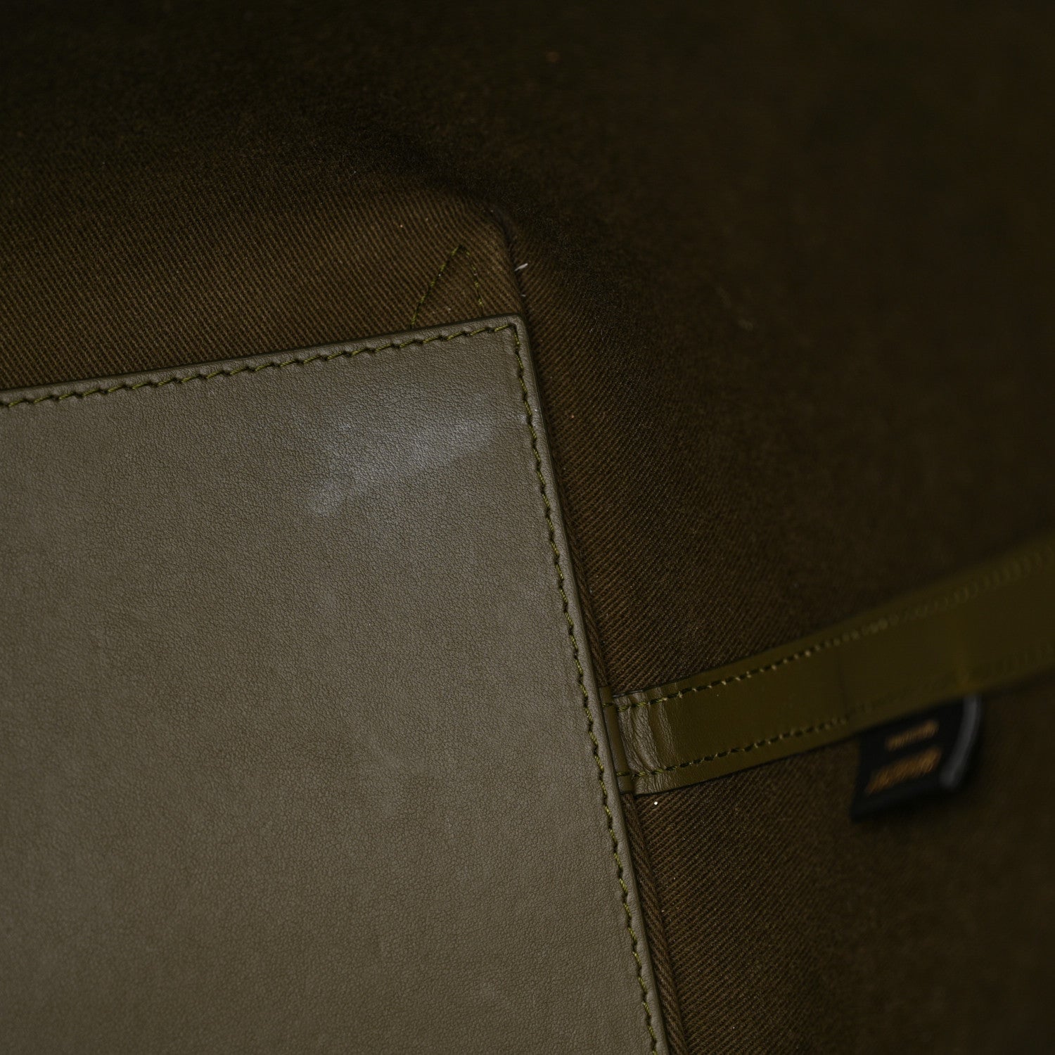 Burberry Cotton Check Medium London Tote Bag Olive Green 13 of 13