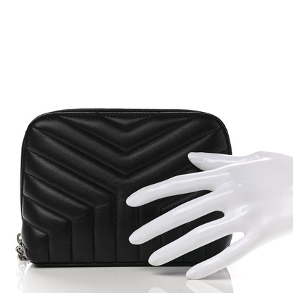 Saint Laurent Lambskin Matelasse Cosmetic Case Black 2 of 8