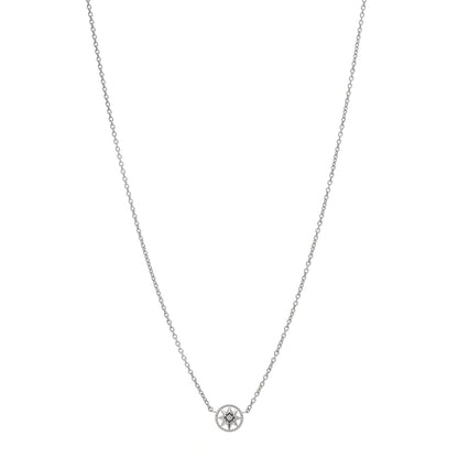 Christian Dior 18K White Gold Diamond Rose Des Vents Necklace 1 of 6