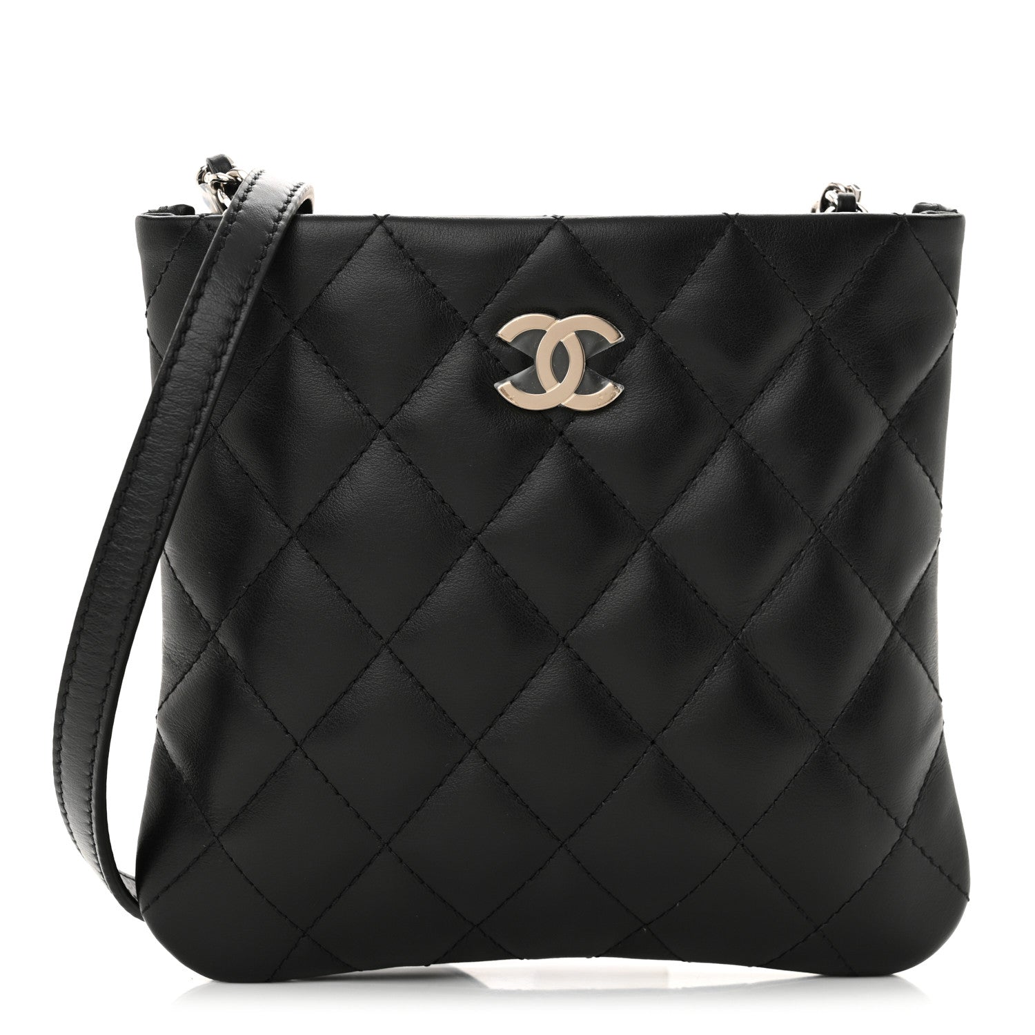 Chanel Lambskin Quilted Crossbody Bag Black 1 of 10