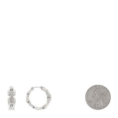 David Yurman Sterling Silver Diamond 23mm Wellesley Hoop Earrings 2 of 4
