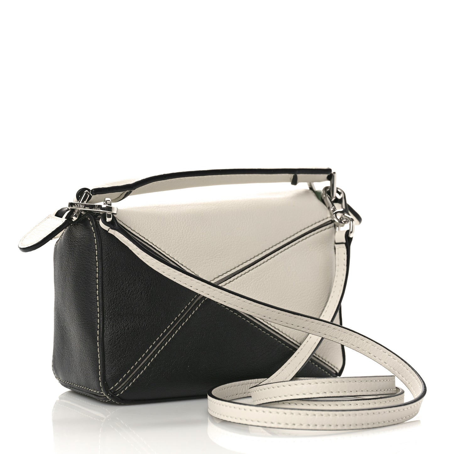 Calfskin Mini Puzzle Bag Soft White Rosemary