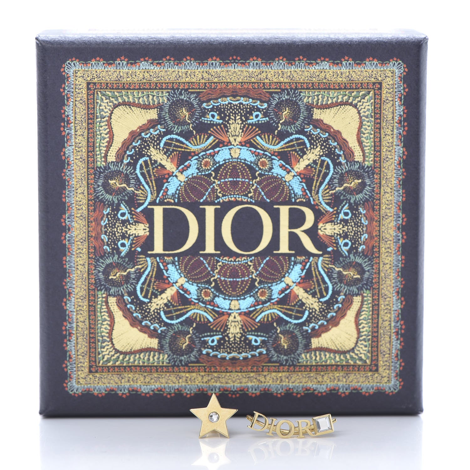 Christian Dior Metal Crystal Dio(r)evolution Earrings Gold 6 of 6