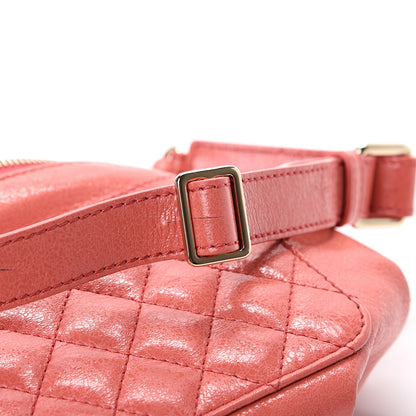 Chanel Crumpled Glazed Lambskin Quilted Waist Bag Fanny Pack Pink 11 of 12