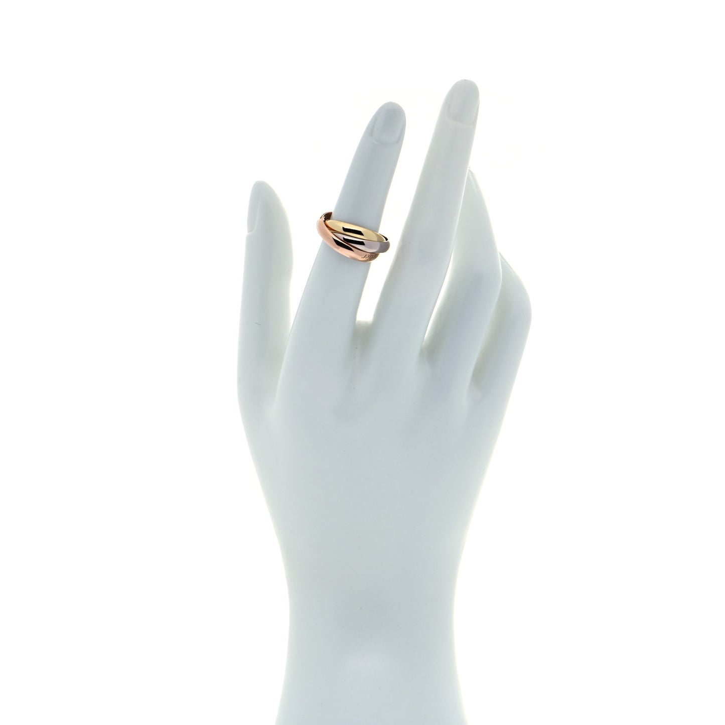 18K Pink Yellow White Gold Trinity Ring 52 6