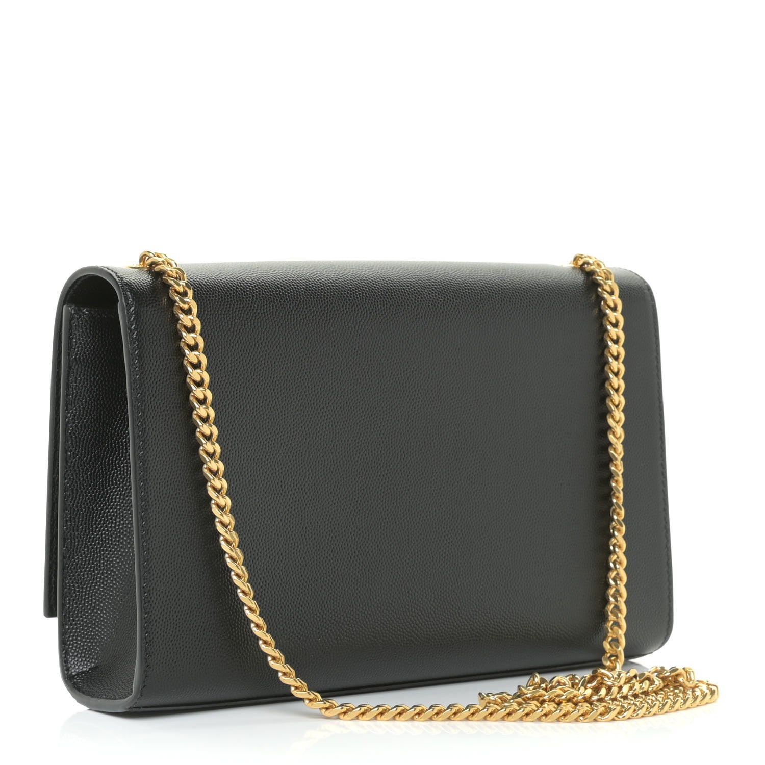 Saint Laurent Grain De Poudre Medium Classic Monogram Kate Satchel Black 3 of 12